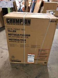 Champion Power Equipment 22 in. 212cc 4-Stroke Gas Garden Front Tine Tiller with Forward and Reverse Customer Returns See Pictures