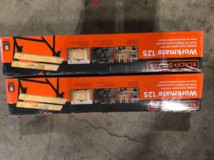 Lot of 2 BLACKDECKER Workmate 125 30 in. Folding Portable Workbench and Vise Customer Returns See Pictures