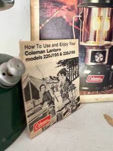 lot 289 image: COLEMAN Camping Stove 5424 and Lantern 220J with Fuel Can