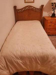lot 30 image: Pair of Faux Tortoise FICKS REED Designer Twin Headboards