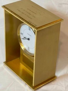 lot 1 image: Vintage TIFFANY & CO. Solid Brass Mantle Clock