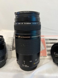 lot 94 image: Lot of 4 CANON Zoom Camera Lenses 75-300 - 17-85 - 18-55 - 35-85