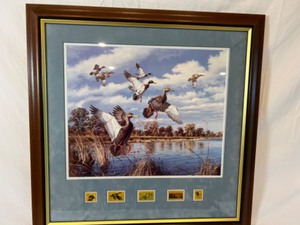 lot 103 image: Duck Stamp Print Abrupt Departure Limited Edition Print (Framed) by David Maass