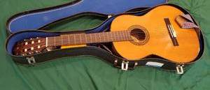lot 129 image: Vintage 1970s YAMAHA G-320 Acoustic Guitar In Hard Case