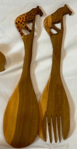 lot 179 image: Lot of Carved Table Accessories African Animals