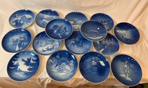 lot 199 image: Lot of 15 Bing & Grondahl B&ampG Royal Copenhagen Christmas Plates 60s & 70s