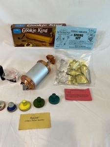 lot 225 image: Cookie Baking Cookie Stamps, Spritz Press, Cookie Cutters, Holiday Baking