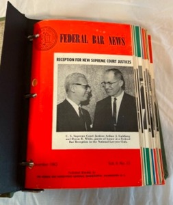 lot 262 image: Vintage FEDERAL BAR NEWS of Northwestern University Year 1962 