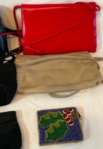 lot 263 image: Lot of Designer Leather Woven Handbags PURSES