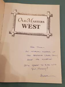 lot 143 image: Old Masters of the West BOOK by Chase Reynolds Signed Autographed