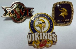 lot 166 image: Vintage MINNESOTA VIKINGS Collectible PINS 1 18
