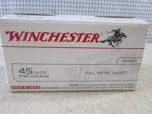(CNTR) Box 100 Rounds Winchester 45 Auto Full Metal Jacket 230 Grain
