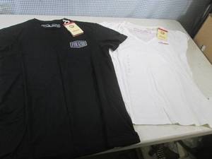 (BSB) 2 Indian Motorcyles T-Shirts New with Tags - Black Mens Medium  White Womens Size Large