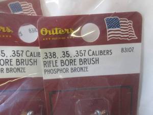 (F-0) Case of 36 Outers .338, .35, .357 Calibers Rifle Bore Brushes - 6 inner bags of 6