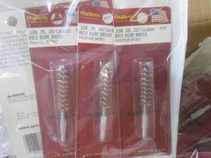 (F-0) Case of 36 Outers .338, .35, .357 Calibers Rifle Bore Brushes - 6 inner bags of 6
