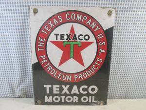 (EC1) Texaco Motor Oil Tin Sign 12 12 x 16 New in Plastic Wrap