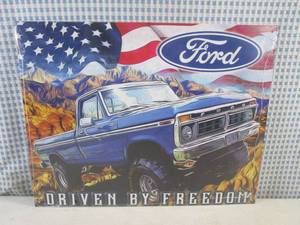 (EC1) Ford Driven By Freedom Tin Sign 16 x 12 12 New in Plastic Wrap