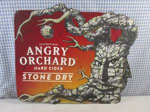 (RM1) Angry Orchard Hard Cider Stone Dry Tin Bar Sign - New - 18 x 15