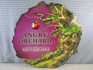 (RM1) Angry Orchard Hard Cider Hopn Mad Apple Tin Bar Sign - New - 20 x 20