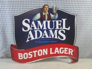 (RM2) Samuel Adams Boston Lager Tin Bar Sign - New - 16 34 x 15