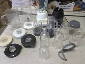(A-2) 2 Blenders and Assorted Blender PartsAccessories