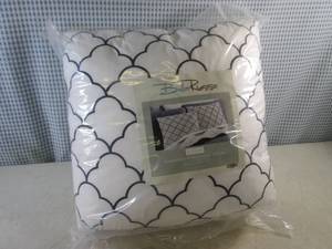 (A-2) 2-Pack Bella Russo Embroidered Decorative Pillows 18x18
