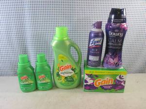 (F-0) Gain Laundry Detergent, Fabric Softener and Dryer Sheets Plus Other