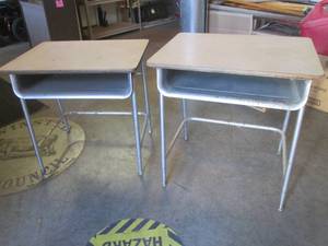 (EW1) 2 Vintage School Desks...