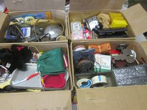 (CSB) 4 Boxes Full of Misc Unsorted Smaller Stuff
