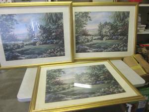 (F-0) 3 Large Framed Prints - All The Same 44 34 x 35 34
