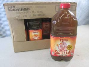 (C-1) Case 8 Bottles Peach Sweet Leaf Iced Tea 64oz Best&nbspBy 080421