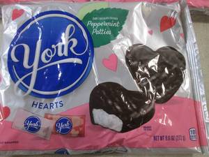 (B-3) 3 Bags York Peppermint Patties Hearts 9.6oz Bags Best by Oct 2023