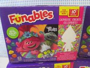 (B-2) 4 Boxes Funables Trolls Snacks 10 Pouches per Box Best by Sept 2023