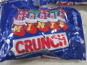 (B-1) 3 Bags of Crunch Minis Candy Bars Best by Sept 2023
