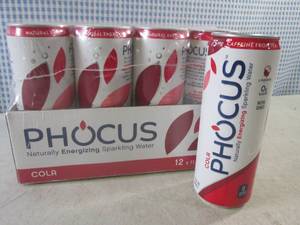 (C-1) 12-Pack Phocus Cola Sparkling Water 11.5oz Cans Best by Oct 2023