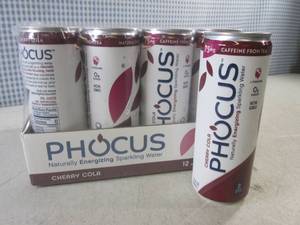 (C-2) 12-Pack Phocus Cherry Cola Sparkling Water 11.5oz Cans Best by Dec 2023