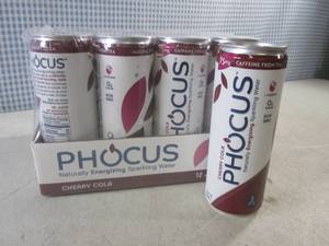 (C-2) 12-Pack Phocus Cherry Cola Sparkling Water 11.5oz Cans Best by Dec 2023