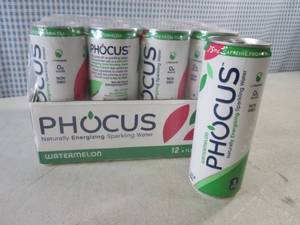 (C-2) 12-Pack Phocus Watermellon Sparkling Water 11.5oz Cans Best by Feb 2024
