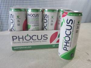 (C-2) 12-Pack Phocus Watermellon Sparkling Water 11.5oz Cans Best by Feb 2024