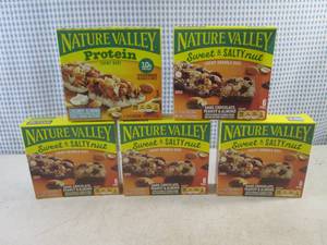 (C-1) 5 Boxes Nature Valley Granola Bars Past Date