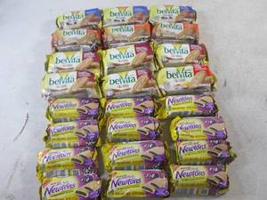 (B-1) 12 Belvita Breakfast Bisquits Assorted Flavors and 12 Fig Newtons Past Date