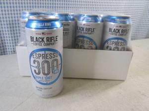 (C-2) 12-Pack Black Rifle Coffee Company Vanilla Bomb Espresso 300 Triple Shot 15oz Cans Best by Mar 2024