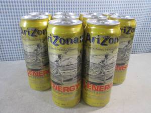 (C-2) 10 Large Cans Arizona RX Energy Herbal Tonic 23oz Cans Best by March 2025