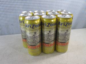 (C-2) 11 Large Cans Arizona RX Energy Herbal Tonic 23oz Cans Best by March 2025