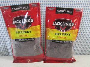 (C-2) 2 Family Size Bags Jack Links Teriyaki Beef Jerky 10oz Bags Past Date