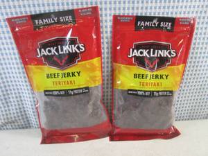 (C-2) 2 Family Size Bags Jack Links Teriyaki Beef Jerky 10oz Bags Past Date
