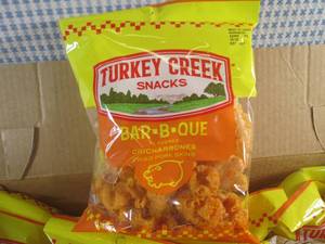 (EC2) Case 12 Bags Bar-B-Que Fried Pork Skins 2oz Past Date
