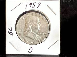 1957 D Franklin Half Dollar