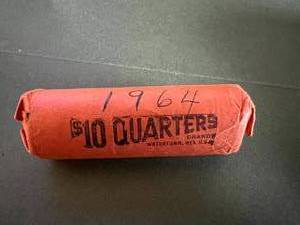Full Roll (40) 1964 Washington Quarters