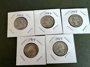 5 - Silver Washington Quarters